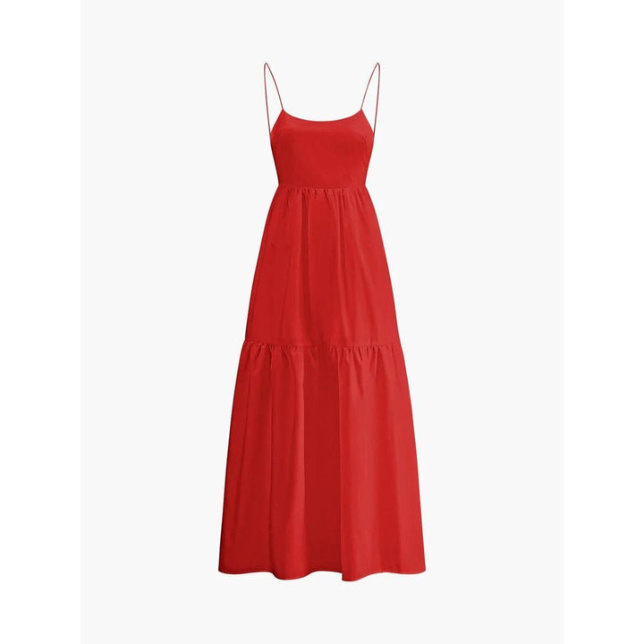 Women Backless Sleeveless Maxi Dress