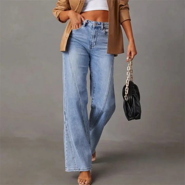 Women Classic Straight Leg Relaxed Fit Jeans Denim