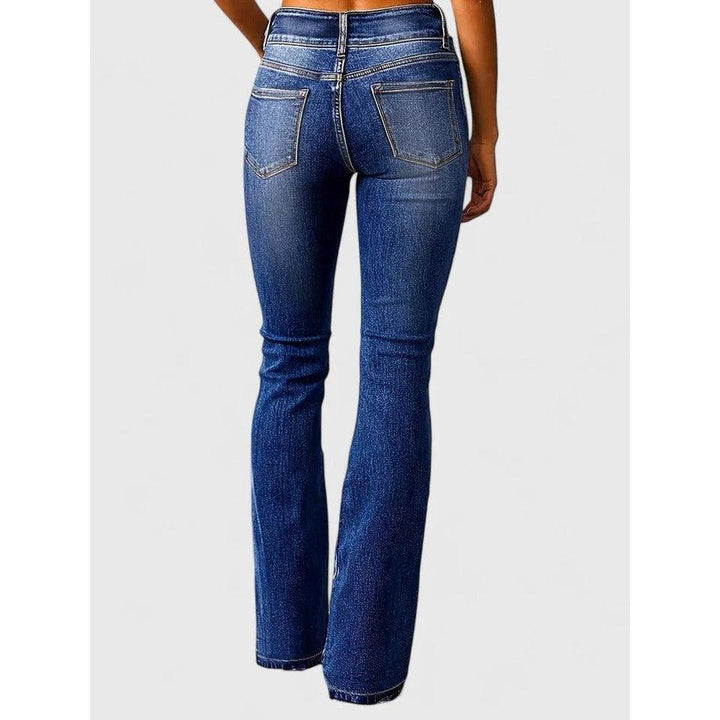 Women Denim Flared Jeans High Waist