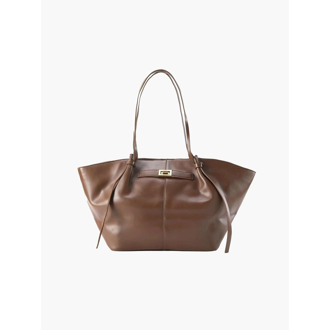 Women Shopper Handbag Smooth Surface Double Handle