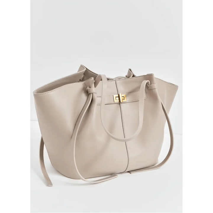 Women Shopper Handbag Smooth Surface Double Handle