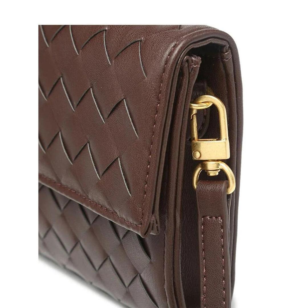 Women Handbag Woven Texture Flap Closure
