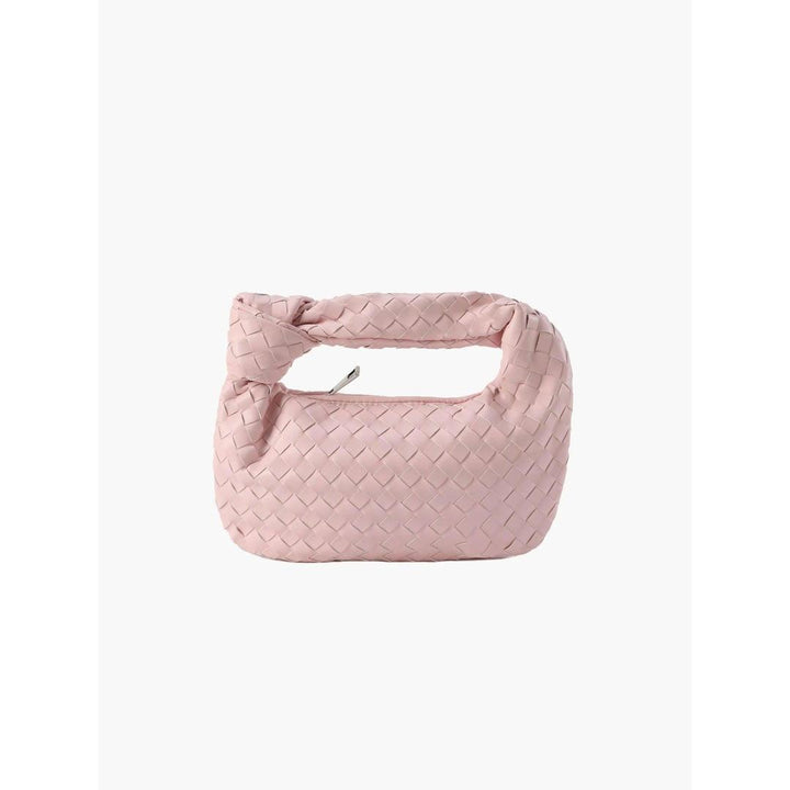 Women Handbag Woven Texture Rounded Shape Top Handle