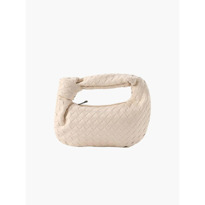 Women Handbag Woven Texture Rounded Shape Top Handle