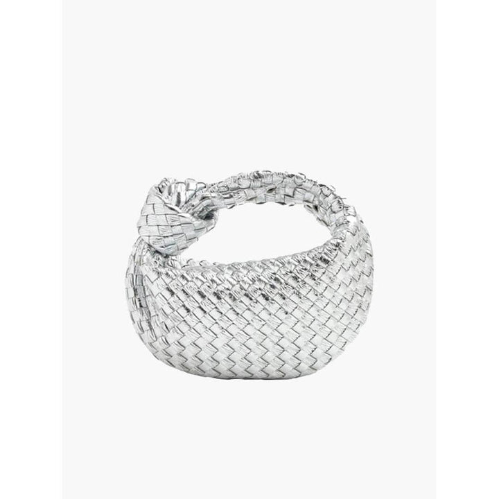 Women Handbag Woven Texture Rounded Shape Top Handle