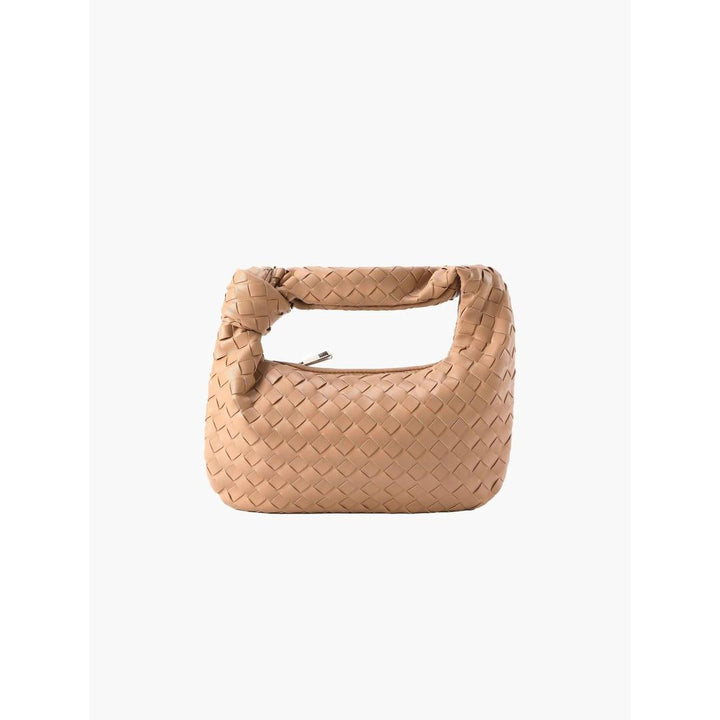 Women Handbag Woven Texture Rounded Shape Top Handle