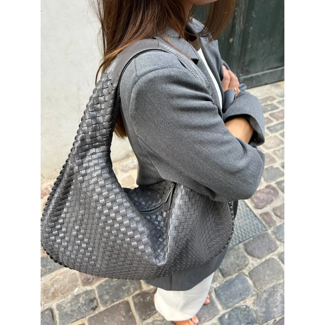 Women Handbag Woven Texture Shoulder Handle