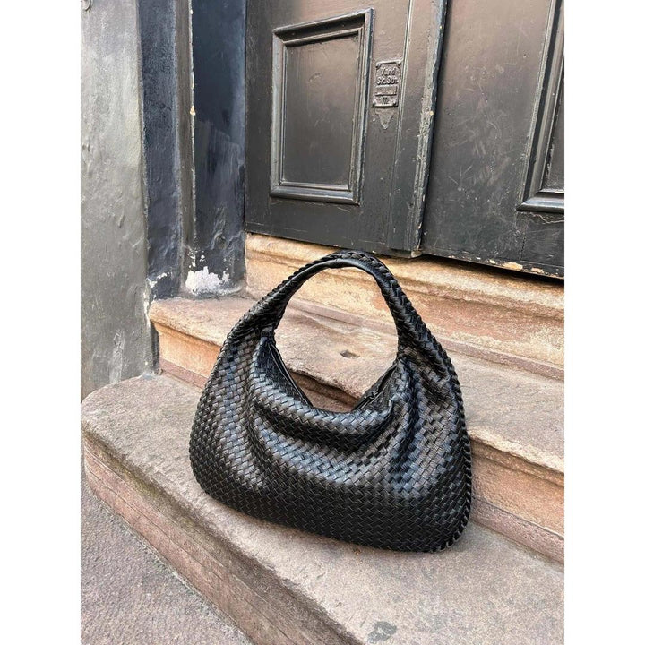 Women Handbag Woven Texture Shoulder Handle