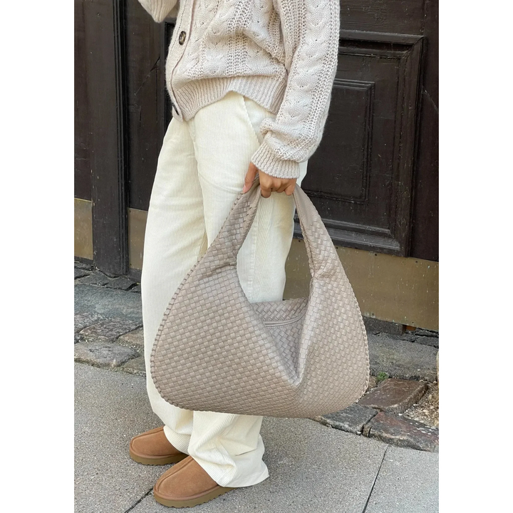 Women Handbag Woven Texture Shoulder Handle