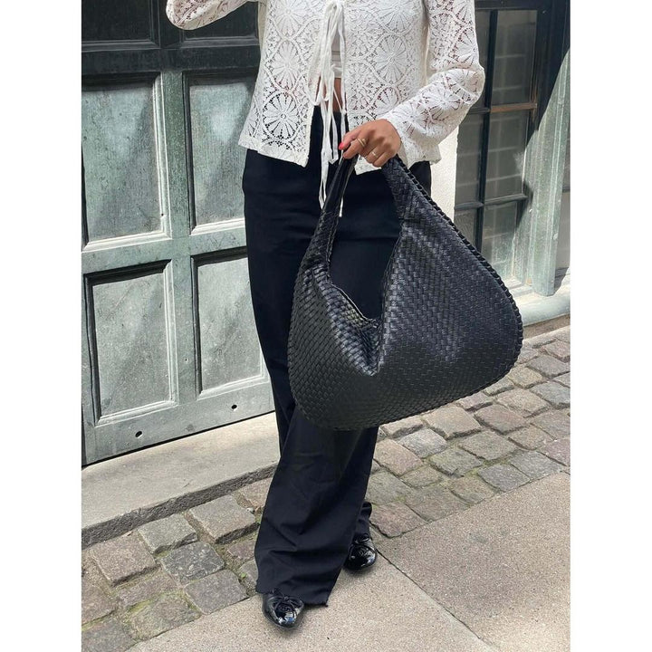 Women Handbag Woven Texture Shoulder Handle