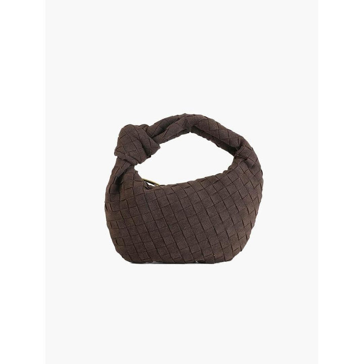 Women Handbag Woven Suede Look Texture