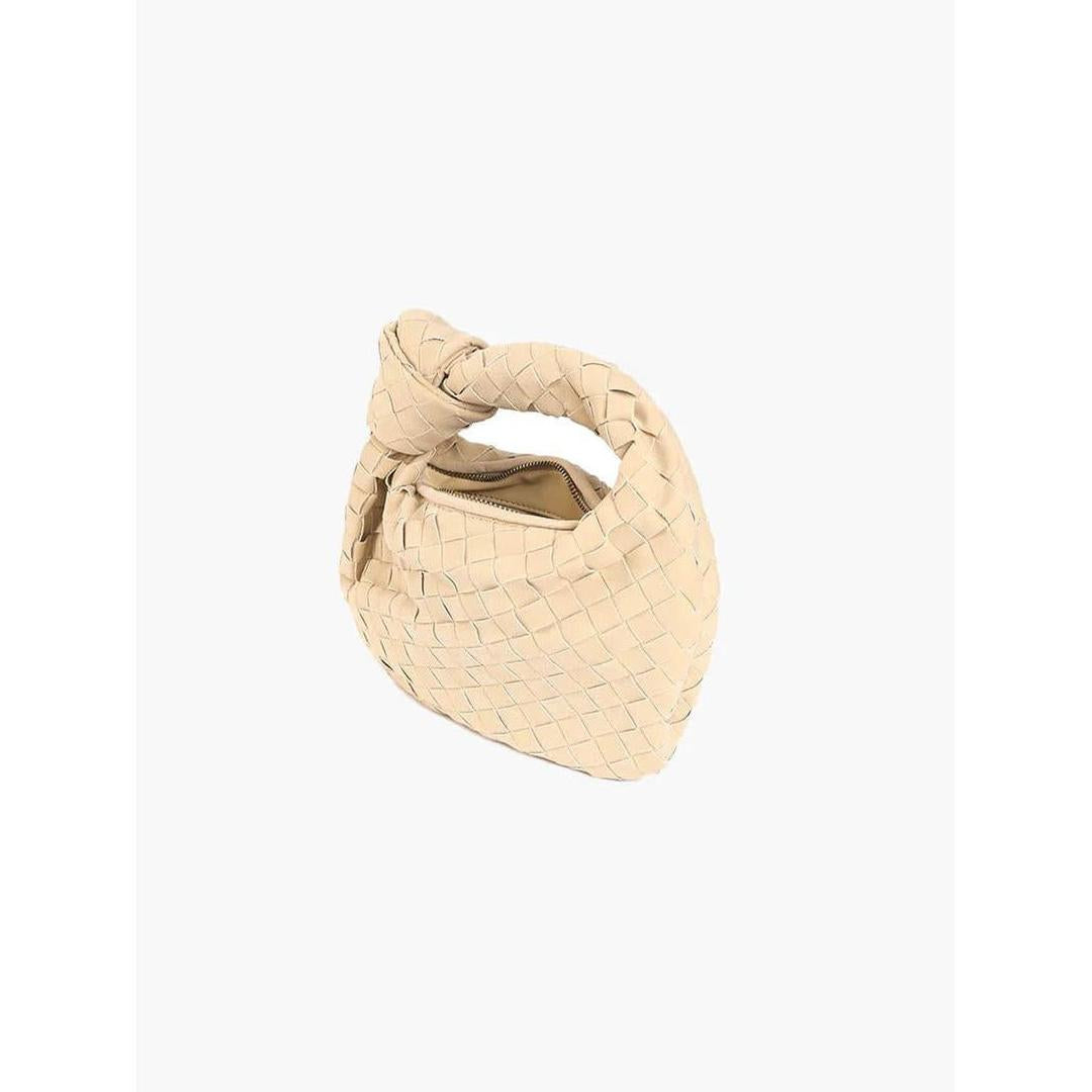 Women Handbag Woven Suede Look Texture