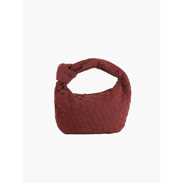 Women Handbag Woven Suede Look Texture
