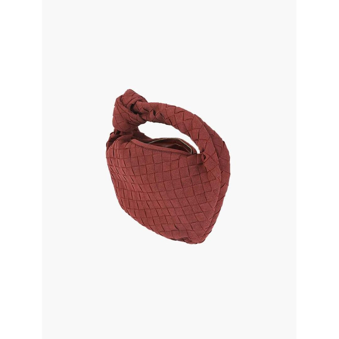 Women Handbag Woven Suede Look Texture