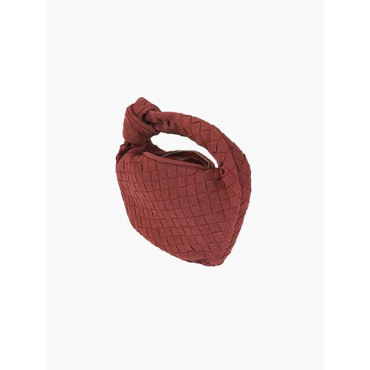 Women Handbag Woven Suede Look Texture