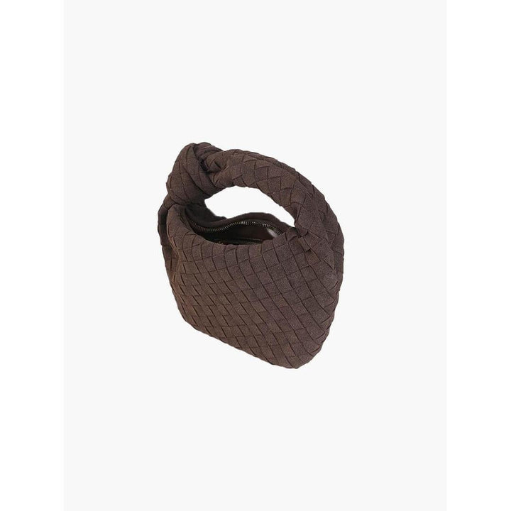 Women Handbag Woven Suede Look Texture