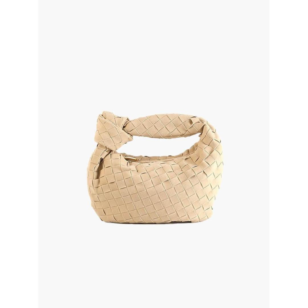 Women Handbag Woven Suede Look Texture