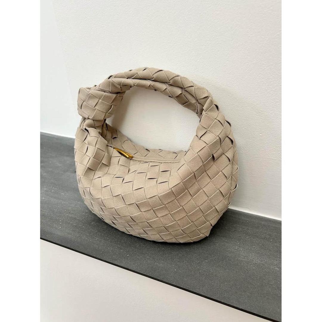 Women Handbag Woven Suede Look Texture