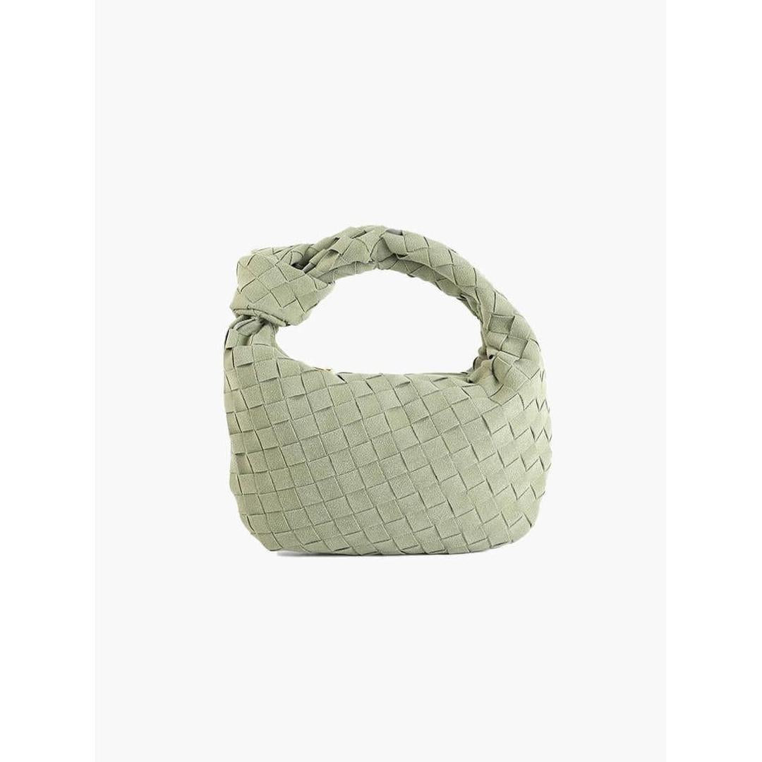 Women Handbag Woven Suede Look Texture