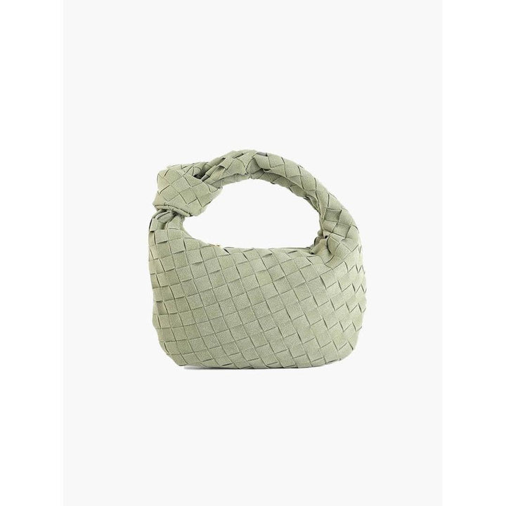 Women Handbag Woven Suede Look Texture