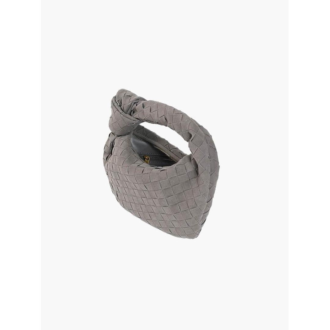 Women Handbag Woven Suede Look Texture