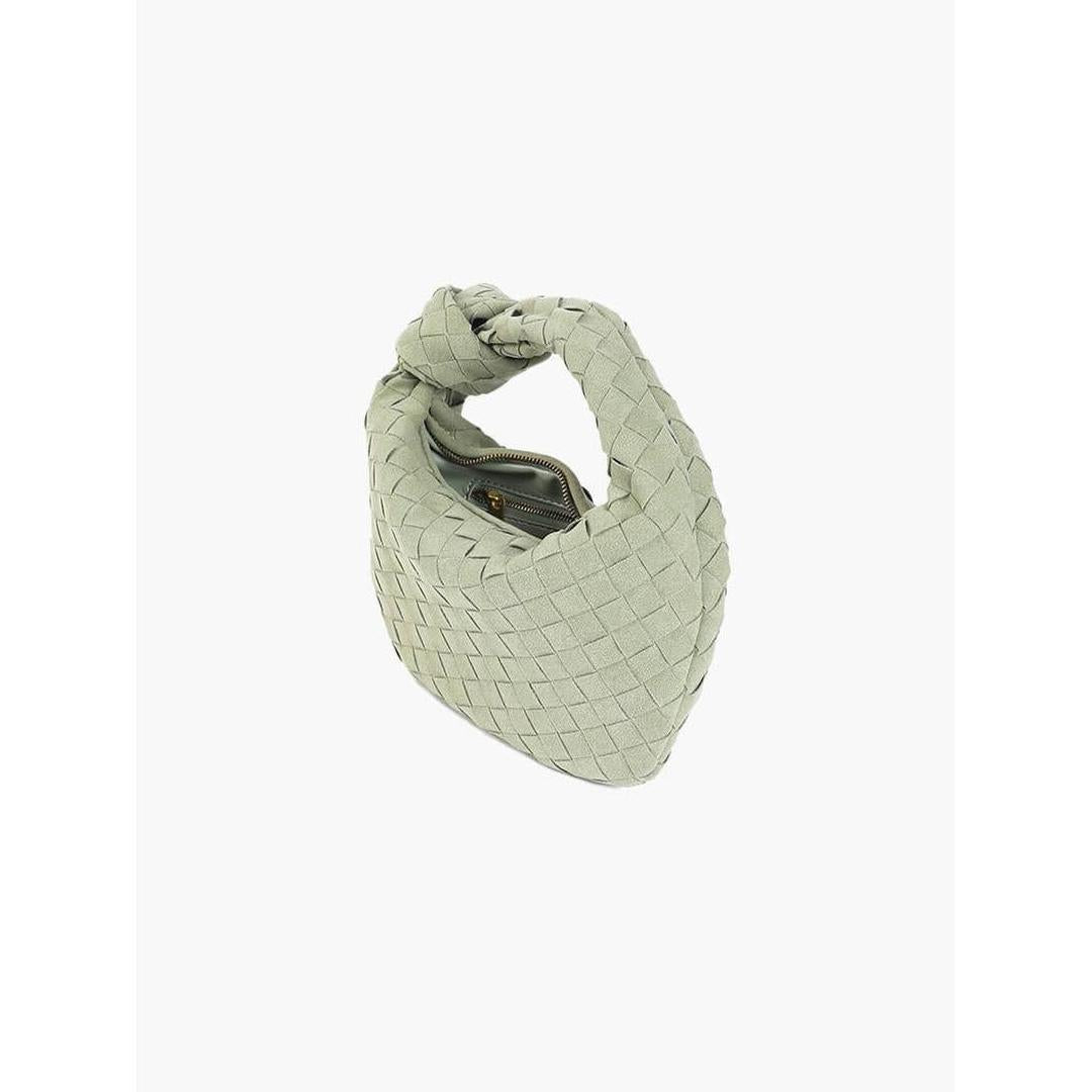 Women Handbag Woven Suede Look Texture