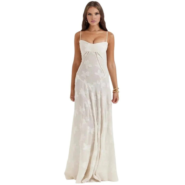 Women Corset Maxi Dress Lace-Up Back