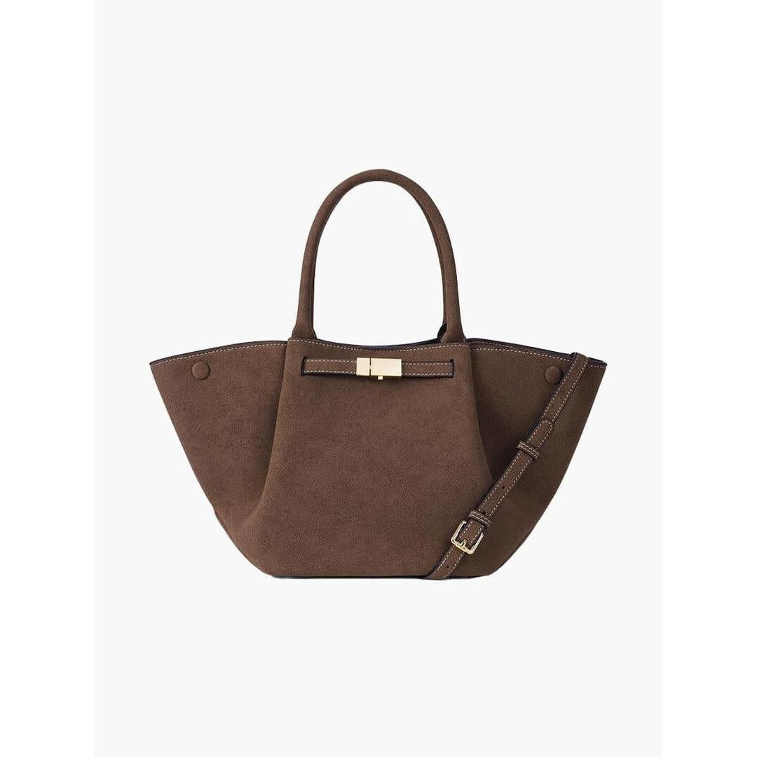 Women Handbag Suede Look Surface Double Handle