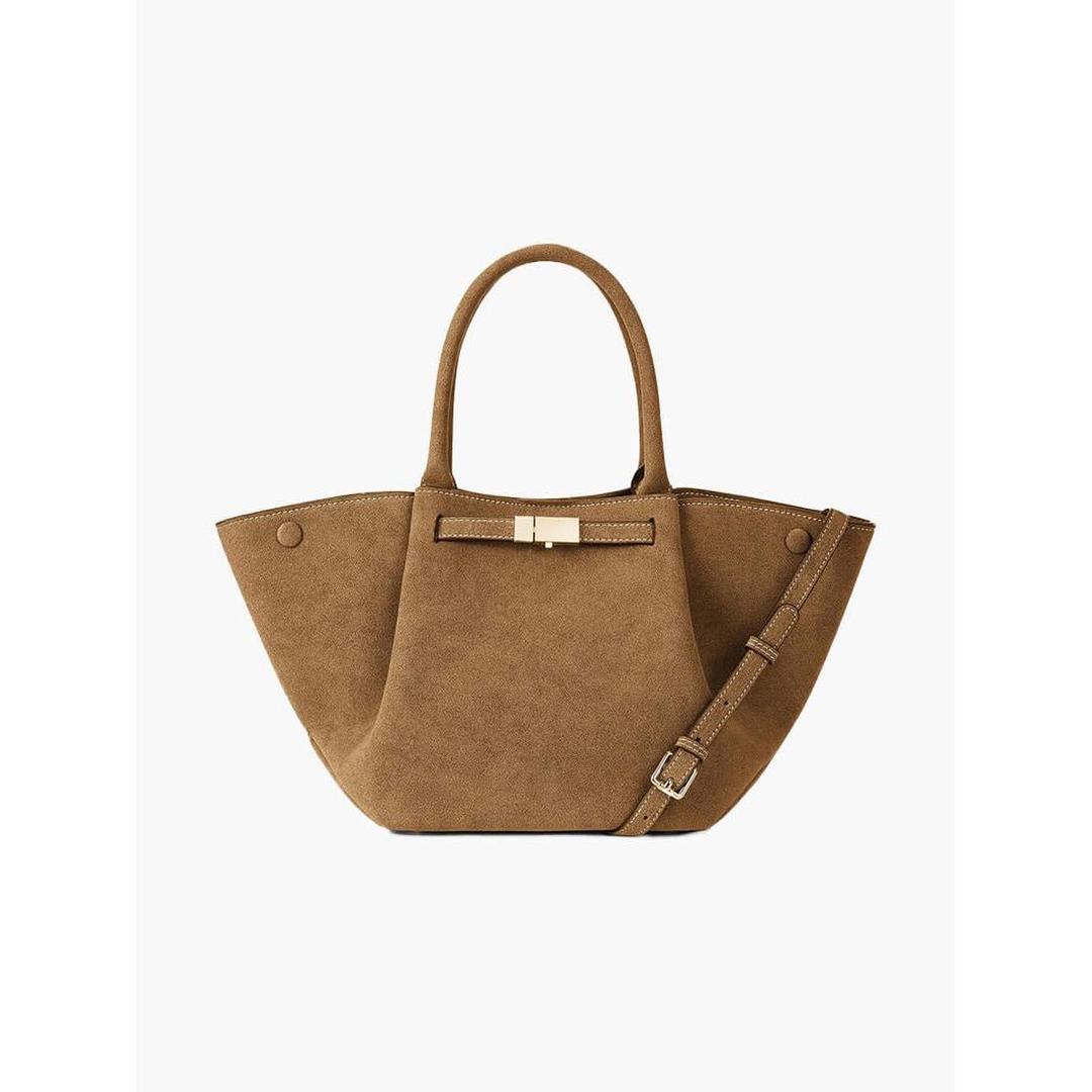Women Handbag Suede Look Surface Double Handle