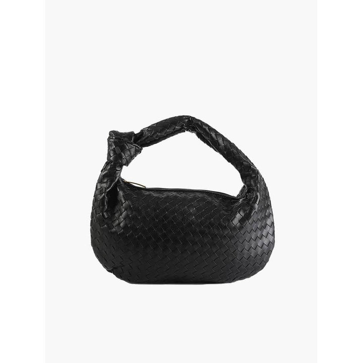 Women Handbag Woven Texture Top Handle Rounded Shape