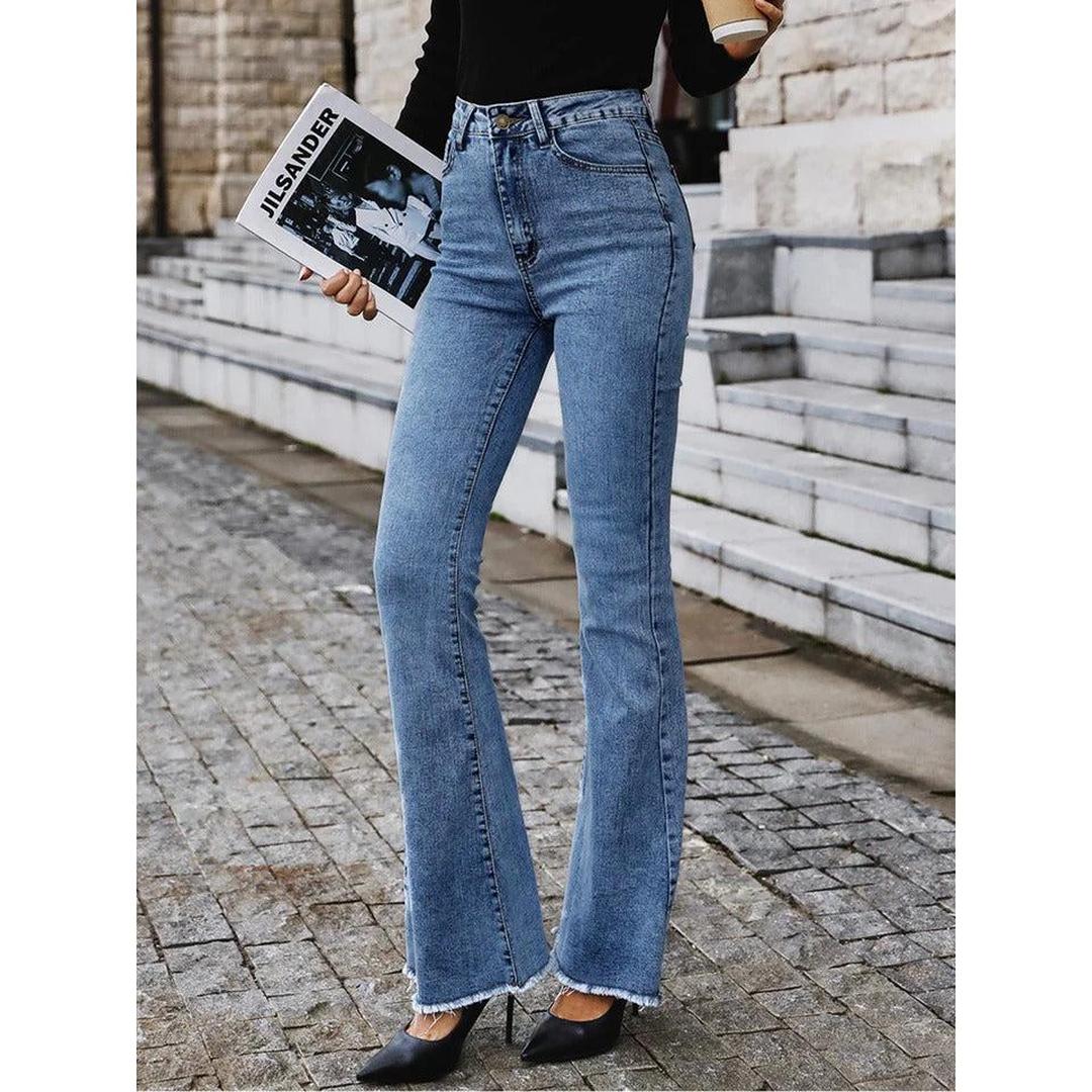 Women Jeans High Waist Bell Bottom