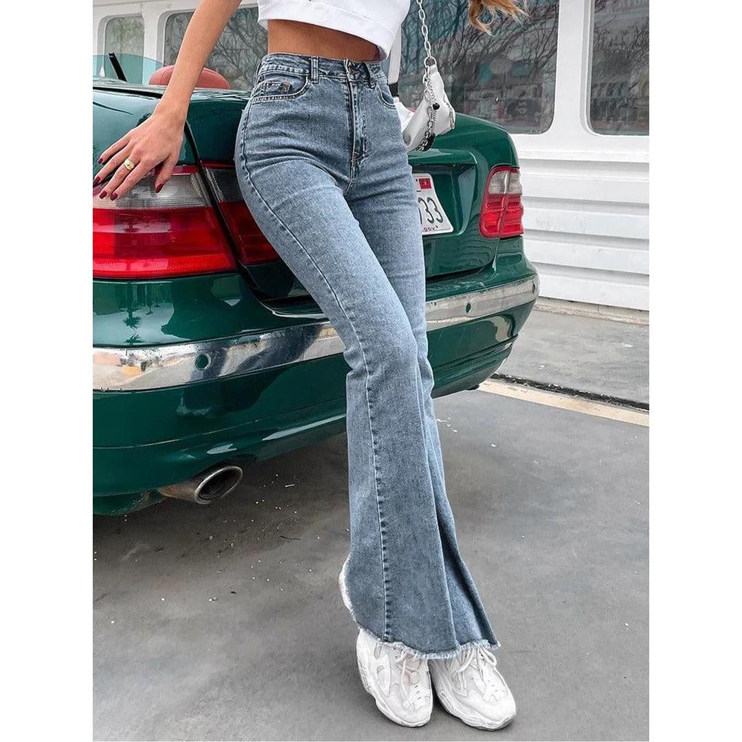 Women Jeans High Waist Bell Bottom