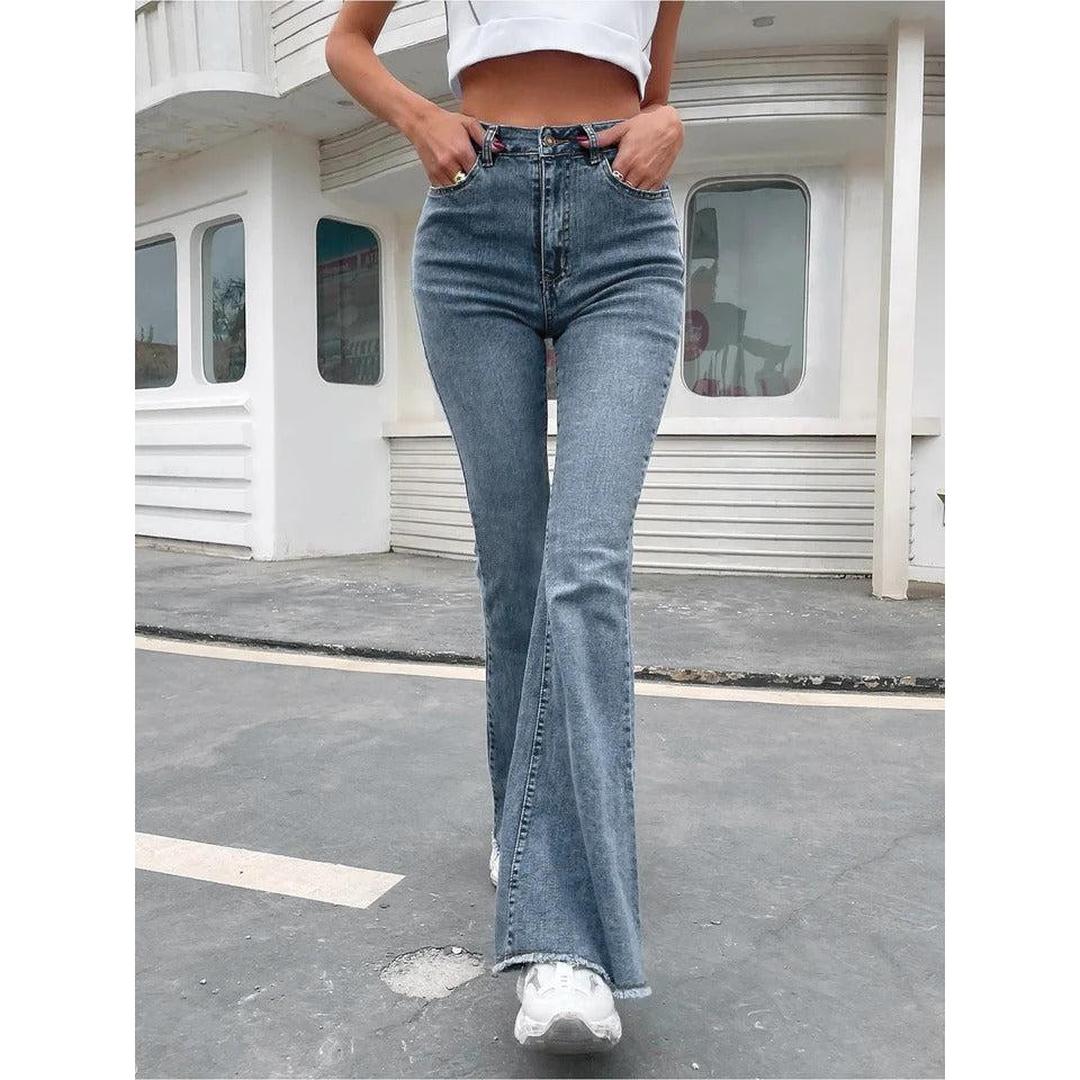Women Jeans High Waist Bell Bottom