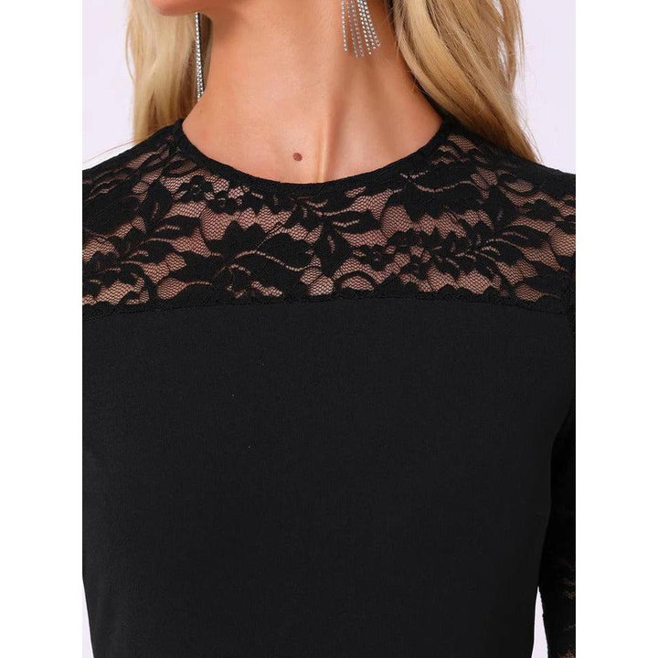 Women Jumpsuit Long Sleeve Lace Wide Leg