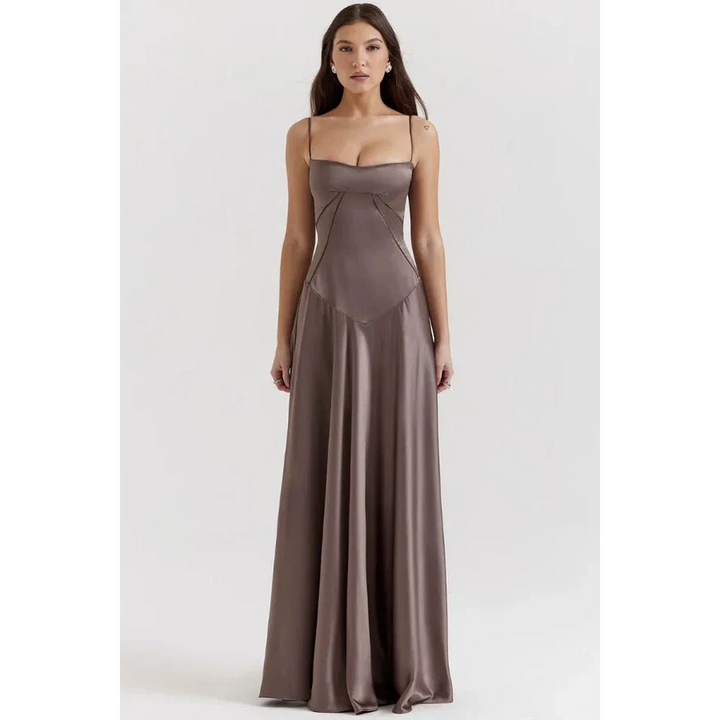 Women Corset Maxi Dress Straps