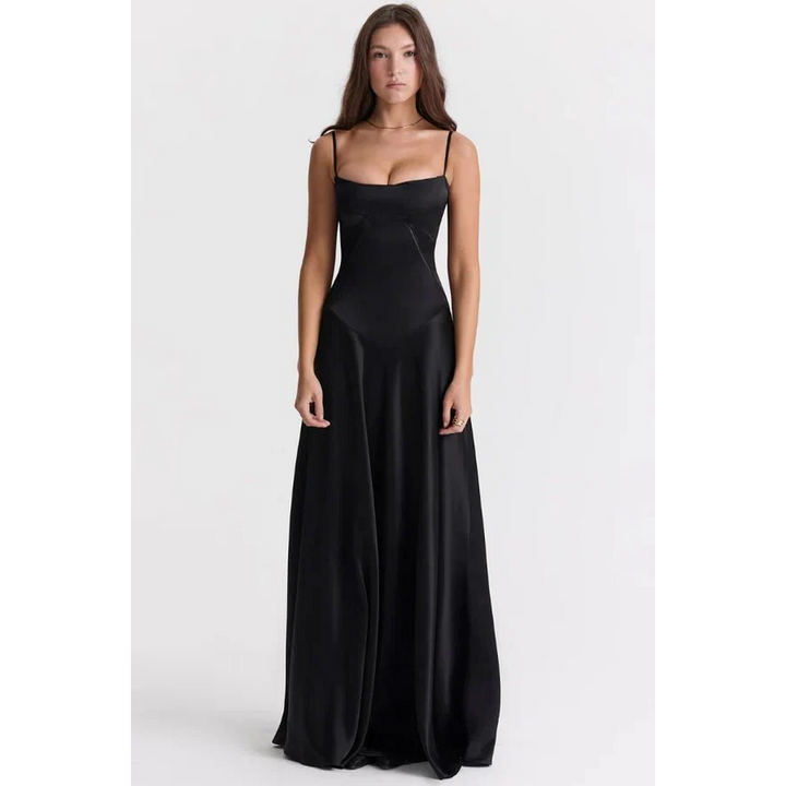 Women Corset Maxi Dress Straps