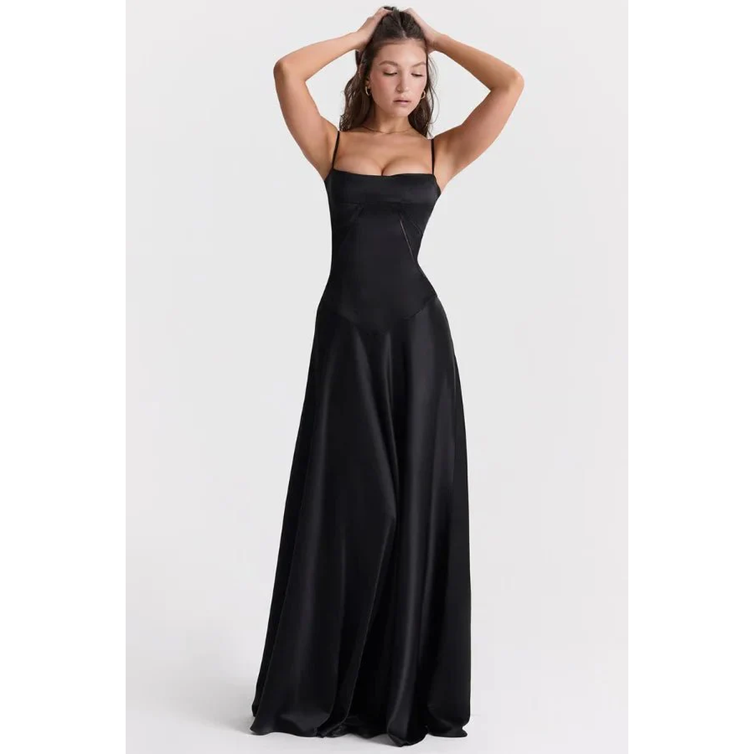 Women Corset Maxi Dress Straps