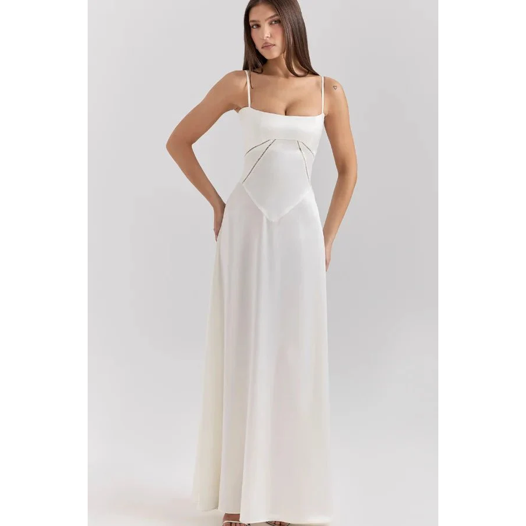 Women Corset Maxi Dress Straps