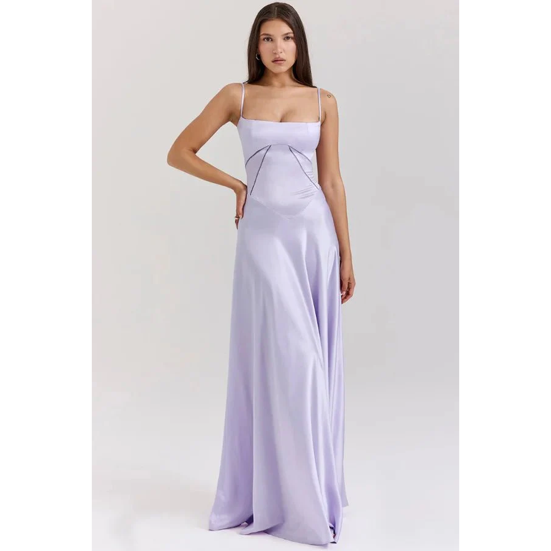 Women Corset Maxi Dress Straps