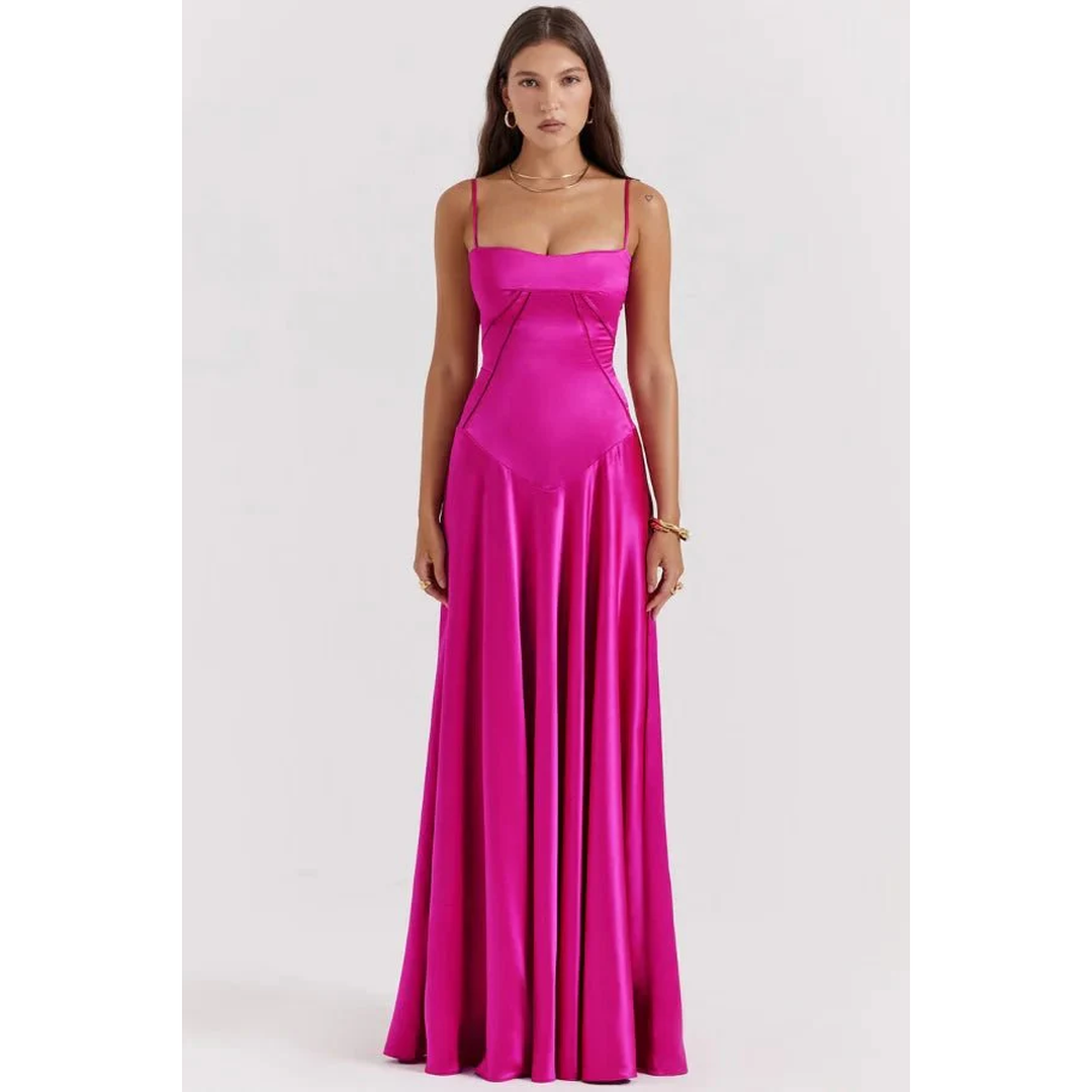 Women Corset Maxi Dress Straps