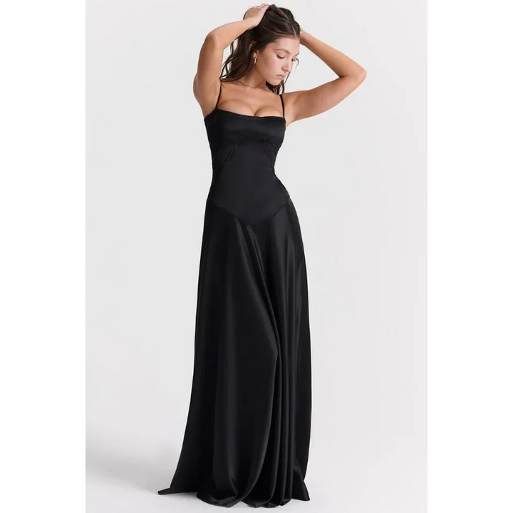 Women Corset Maxi Dress Straps