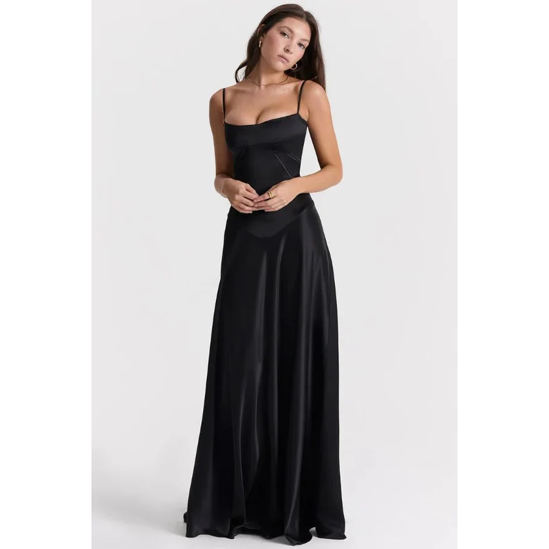 Women Corset Maxi Dress Straps