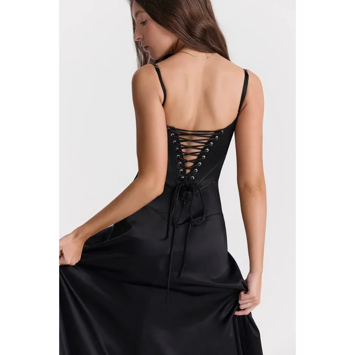 Women Corset Maxi Dress Straps
