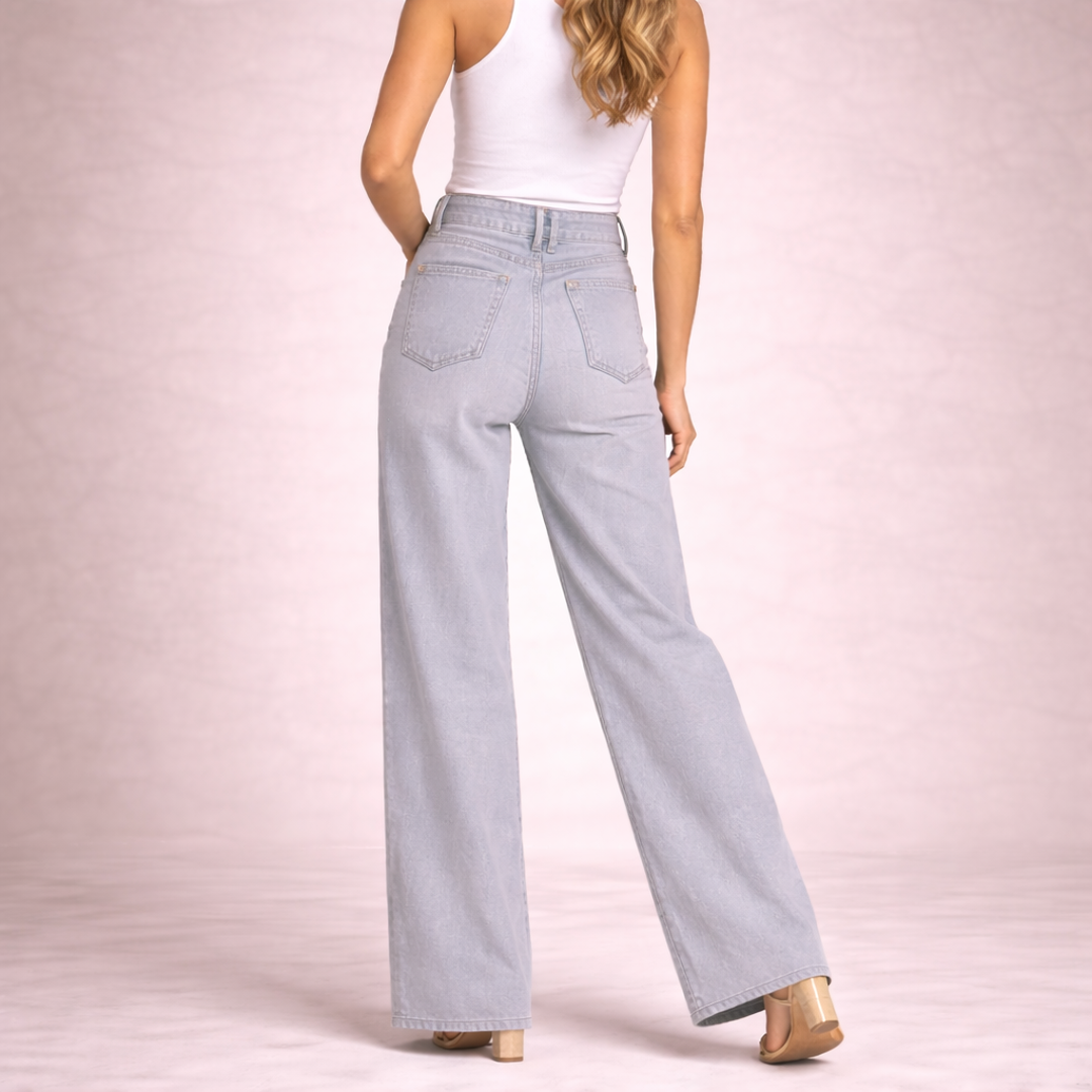 Women Jeans High Waist Wide Leg Denim
