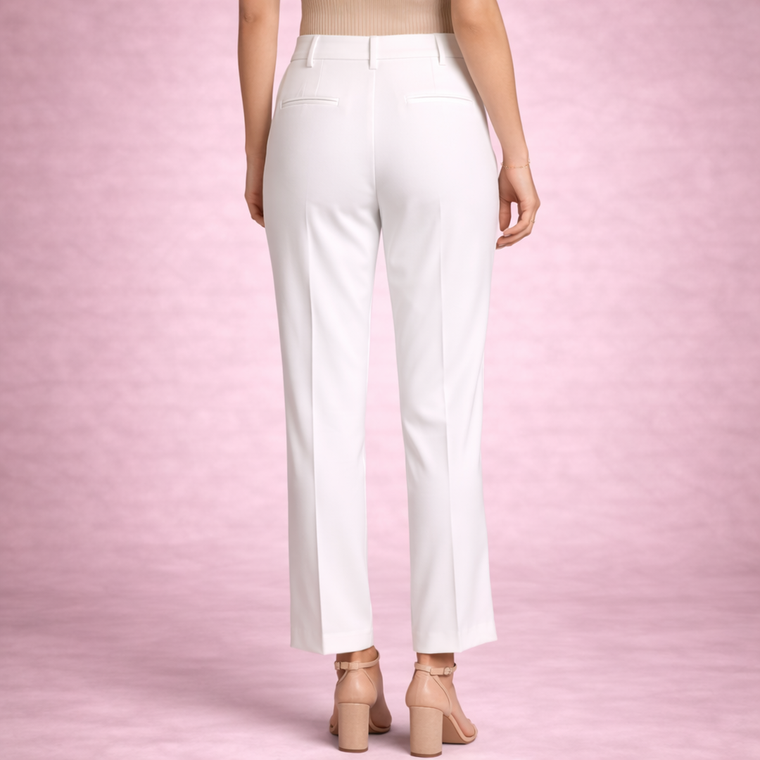 Women Trousers High Waist Straight Leg Tailored Fit
